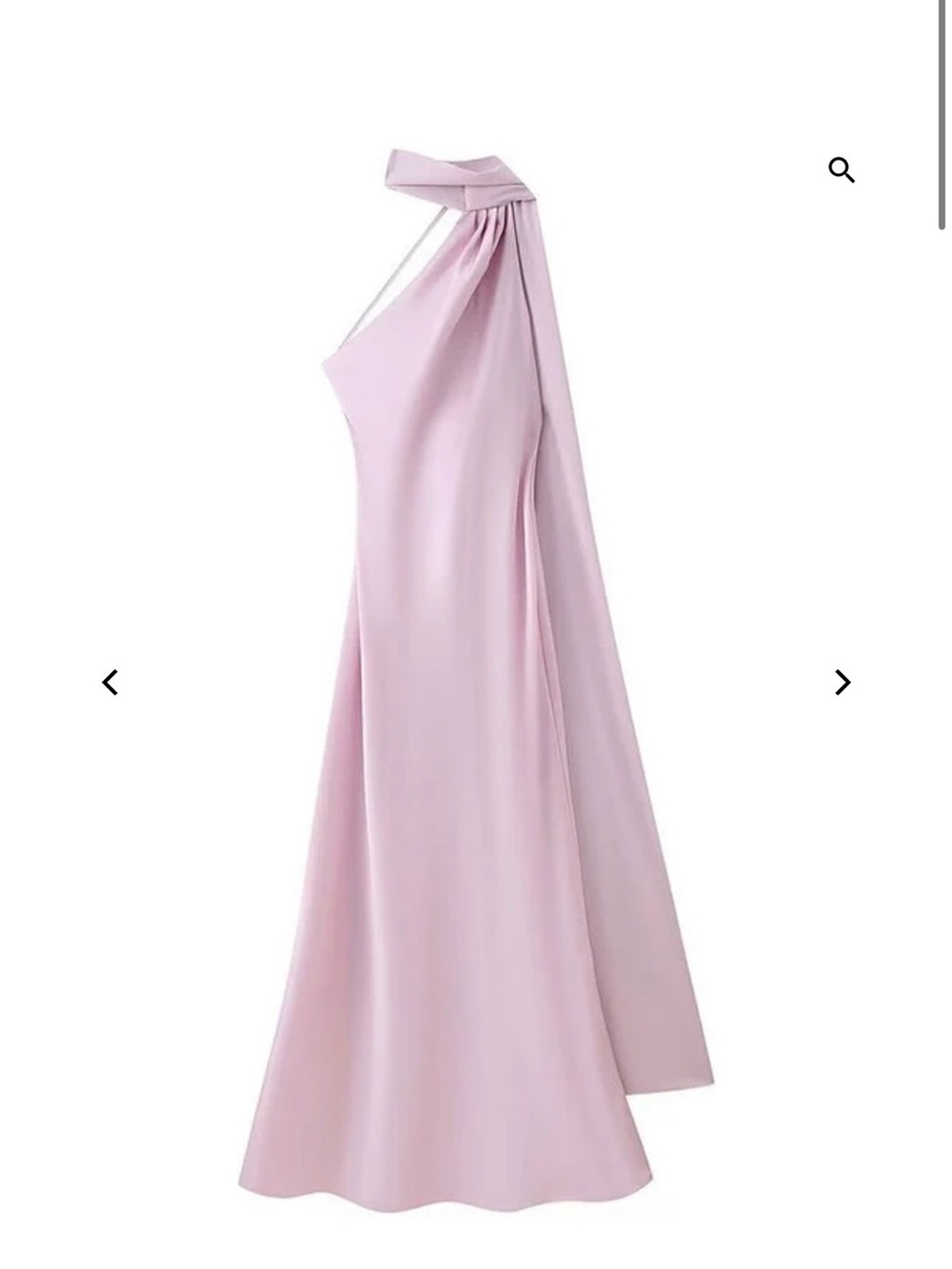 One-Shoulder Maternity Pink Gown